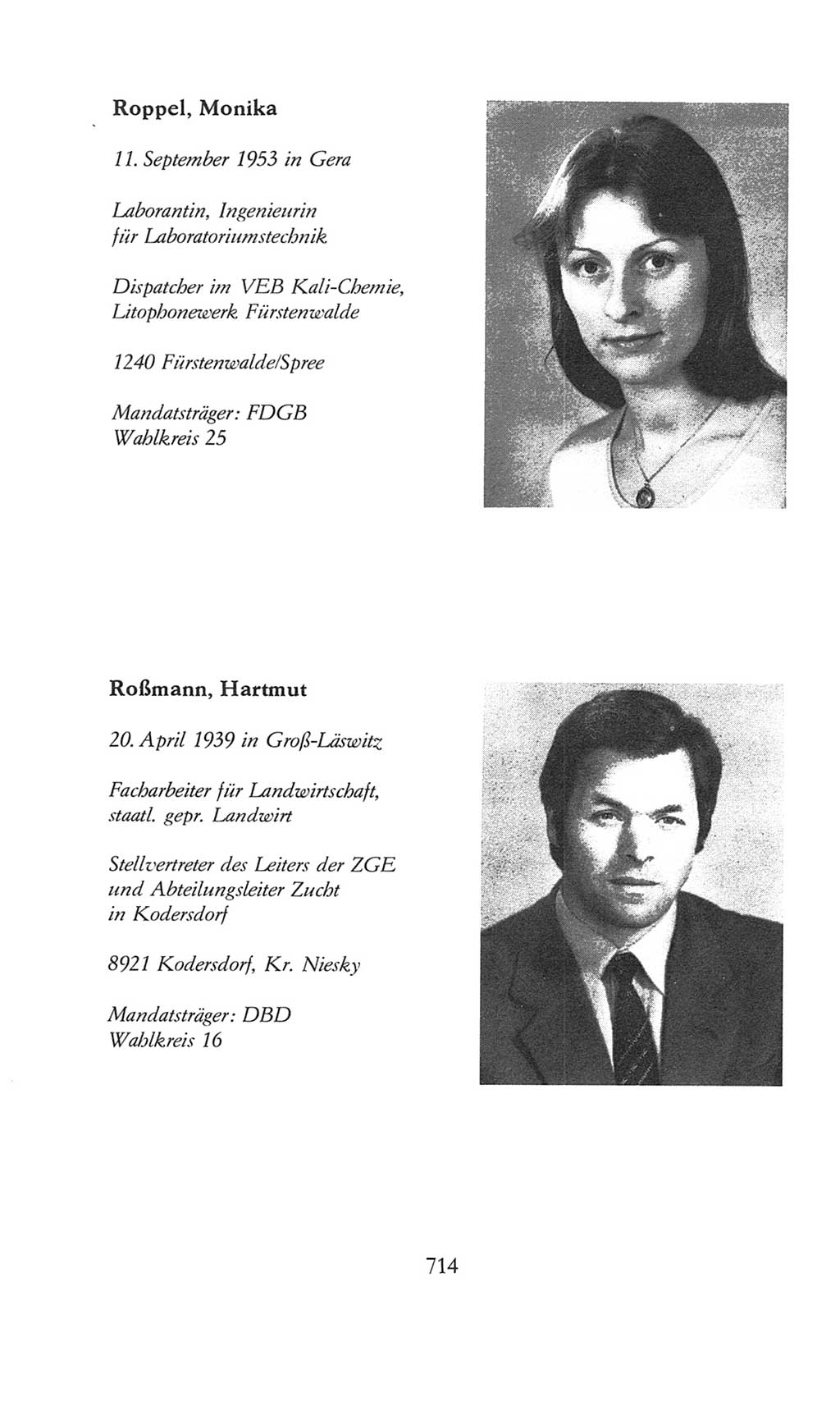 Volkskammer (VK) der Deutschen Demokratischen Republik (DDR), 8. Wahlperiode 1981-1986, Seite 714 (VK. DDR 8. WP. 1981-1986, S. 714)