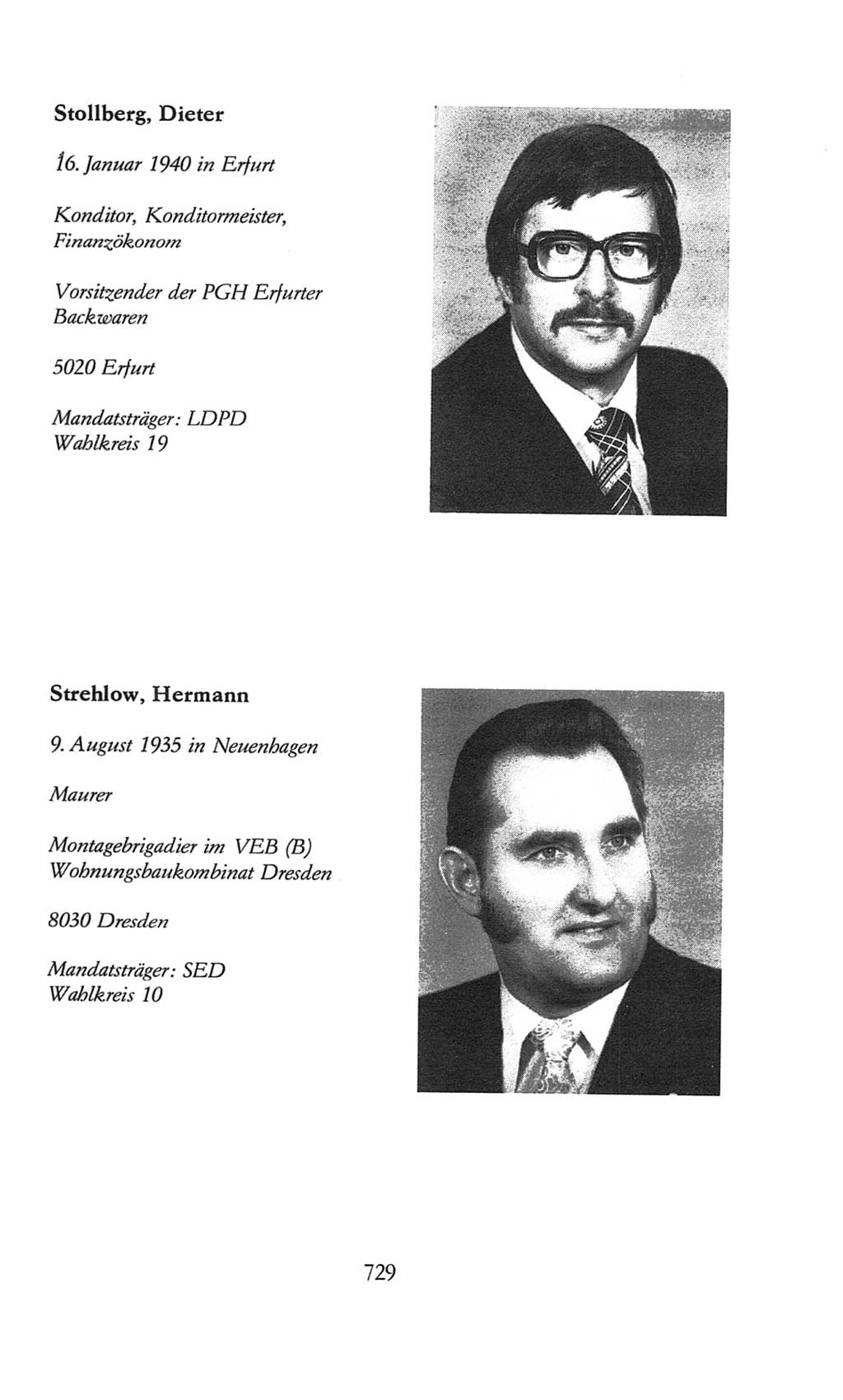 Volkskammer (VK) der Deutschen Demokratischen Republik (DDR), 8. Wahlperiode 1981-1986, Seite 729 (VK. DDR 8. WP. 1981-1986, S. 729)