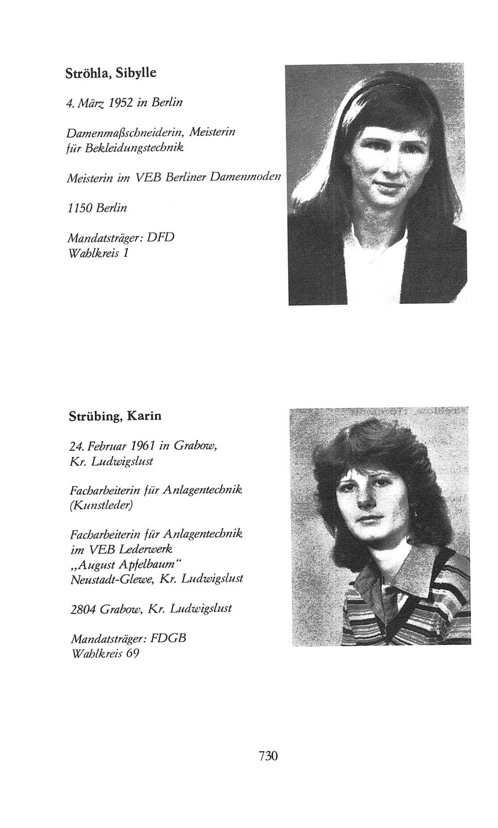 Volkskammer (VK) der Deutschen Demokratischen Republik (DDR), 8. Wahlperiode 1981-1986, Seite 730 (VK. DDR 8. WP. 1981-1986, S. 730)