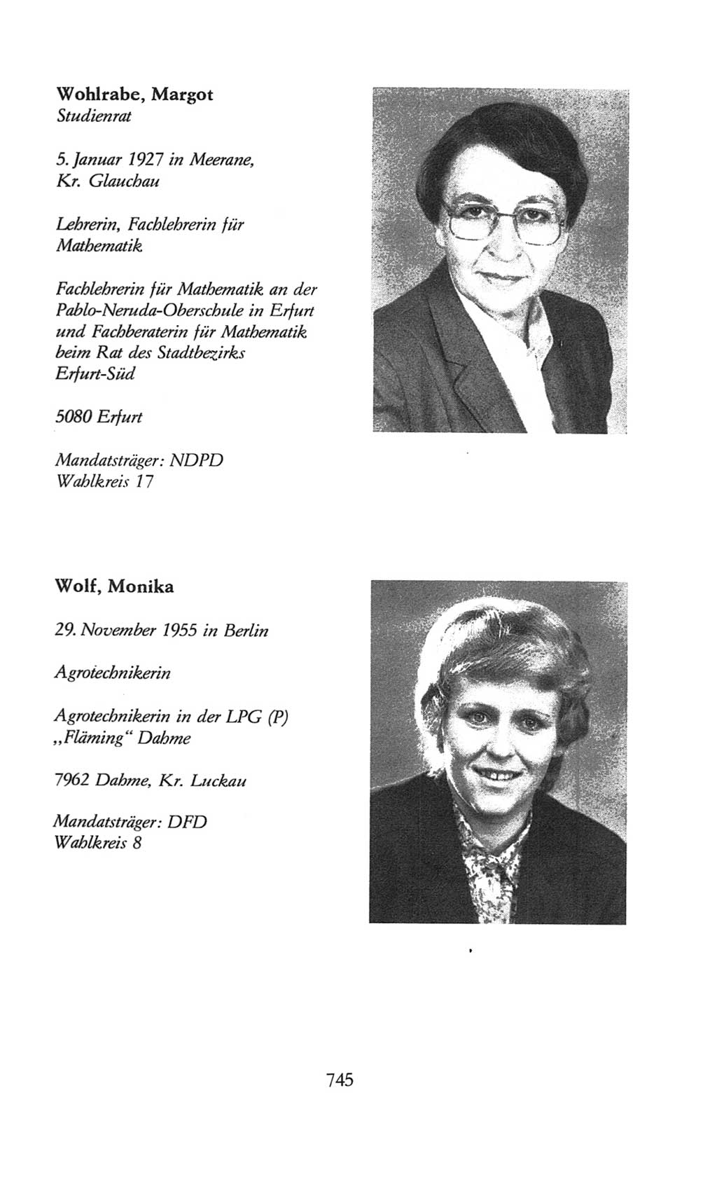 Volkskammer (VK) der Deutschen Demokratischen Republik (DDR), 8. Wahlperiode 1981-1986, Seite 745 (VK. DDR 8. WP. 1981-1986, S. 745)