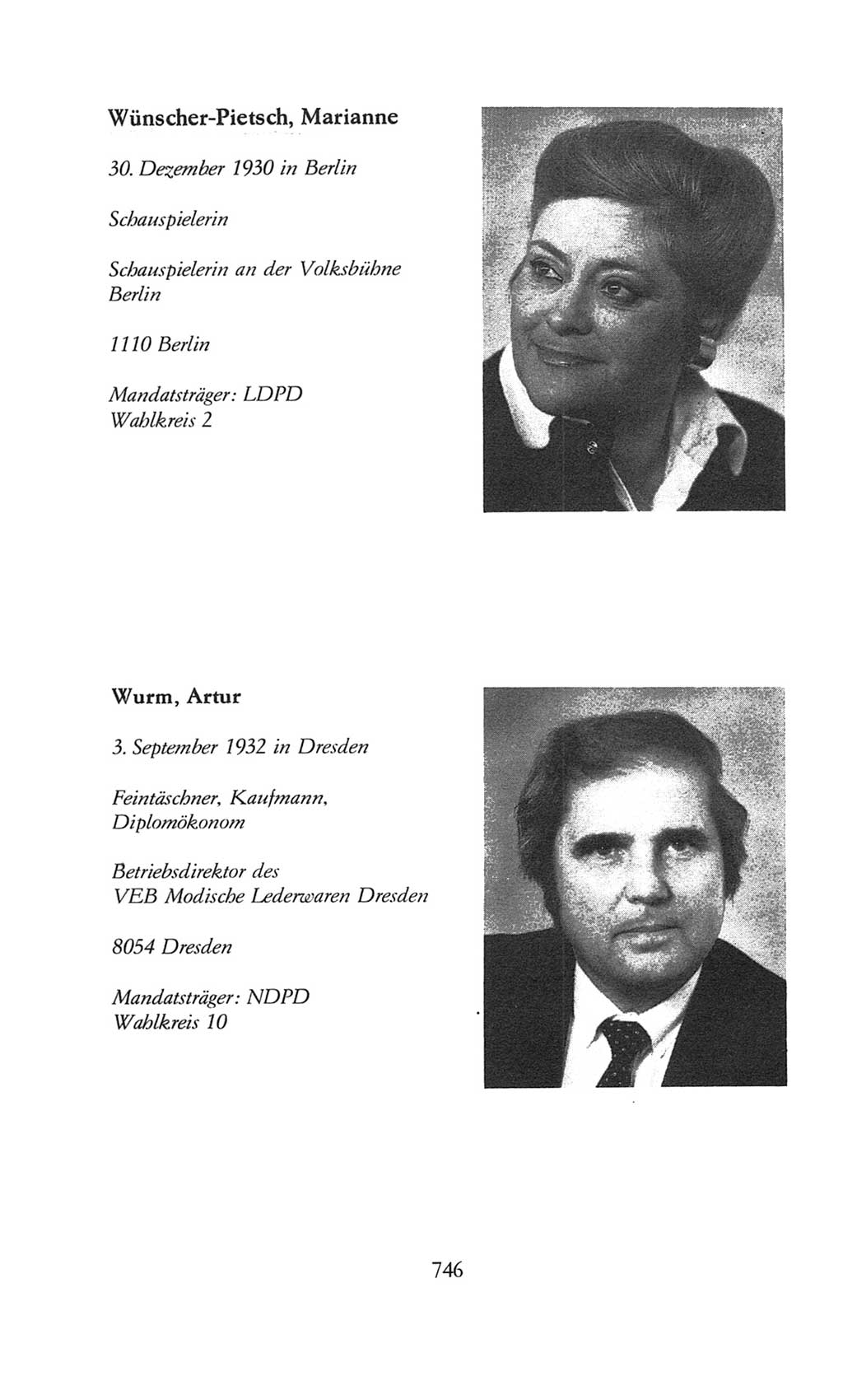 Volkskammer (VK) der Deutschen Demokratischen Republik (DDR), 8. Wahlperiode 1981-1986, Seite 746 (VK. DDR 8. WP. 1981-1986, S. 746)
