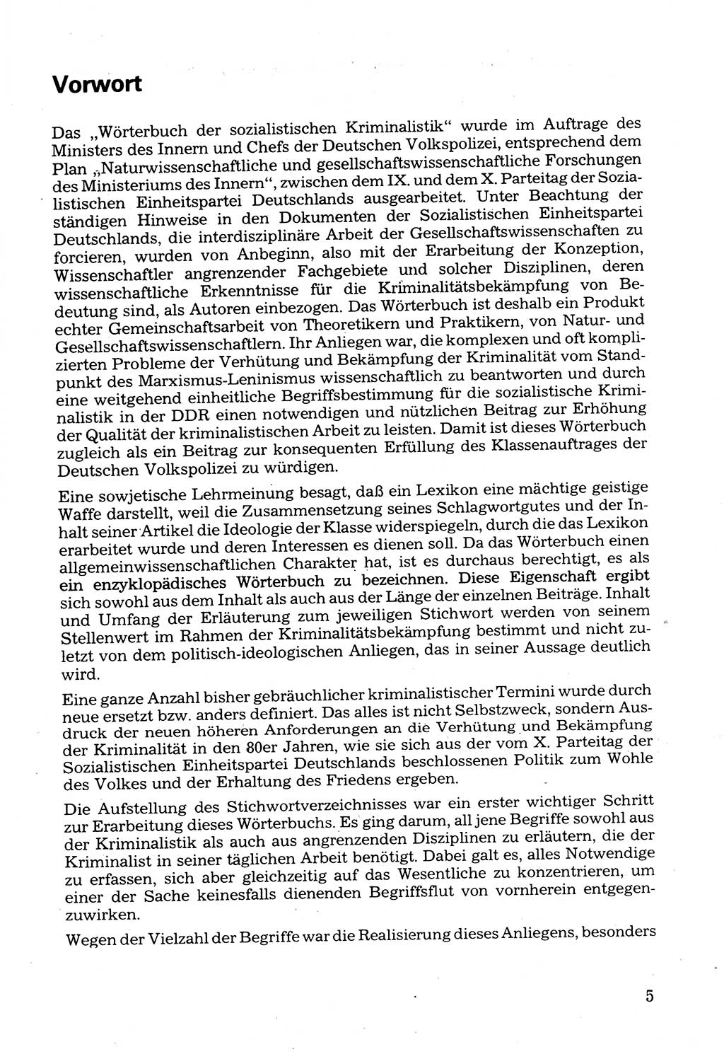 Wörterbuch der sozialistischen Kriminalistik [Deutsche Demokratische Republik (DDR)] 1981, Seite 5 (Wb. soz. Krim. DDR 1981, S. 5)