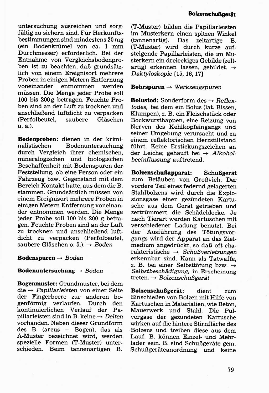 Wörterbuch der sozialistischen Kriminalistik [Deutsche Demokratische Republik (DDR)] 1981, Seite 79 (Wb. soz. Krim. DDR 1981, S. 79)