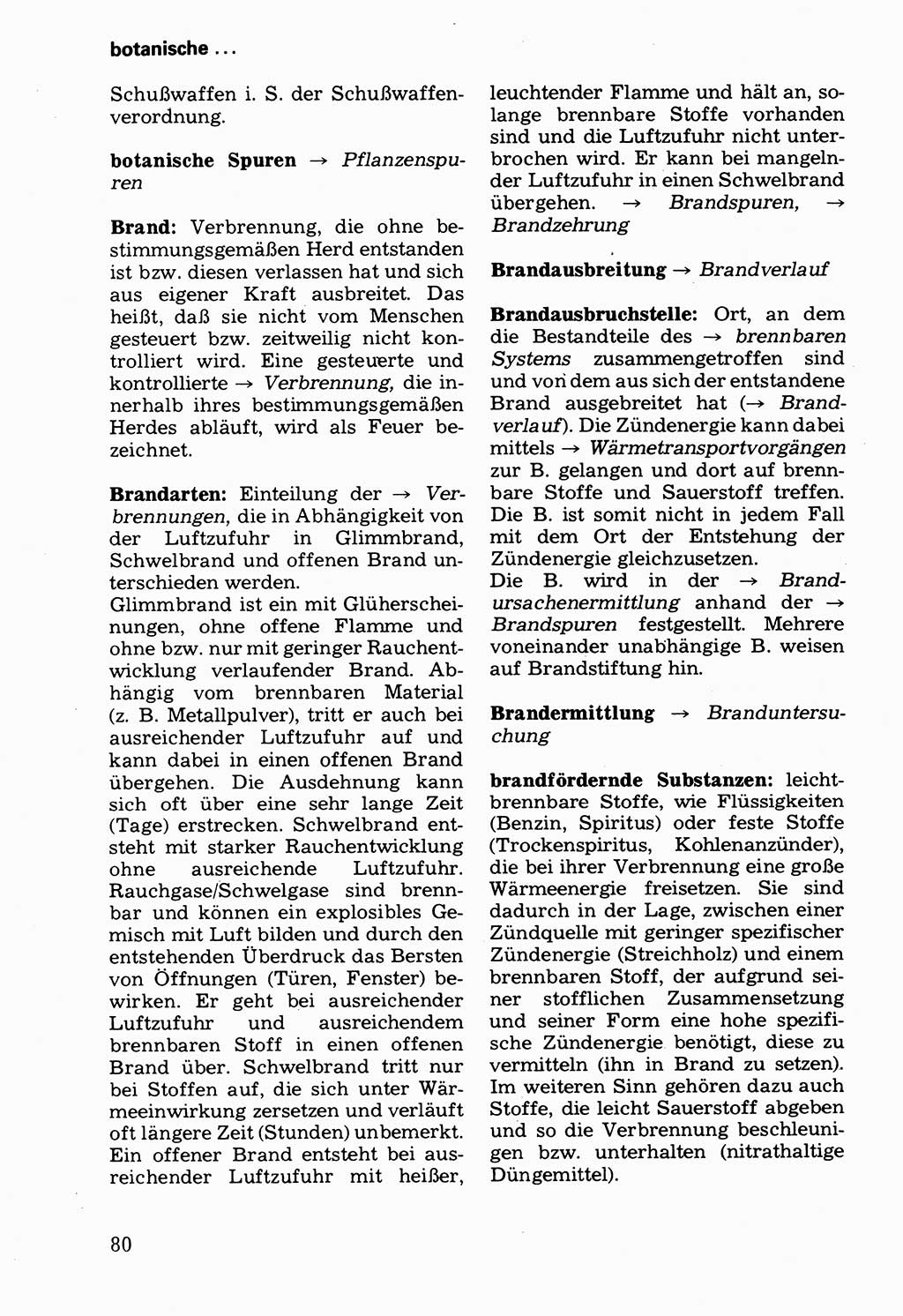 Wörterbuch der sozialistischen Kriminalistik [Deutsche Demokratische Republik (DDR)] 1981, Seite 80 (Wb. soz. Krim. DDR 1981, S. 80)