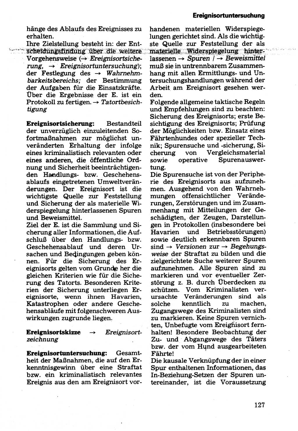 Wörterbuch der sozialistischen Kriminalistik [Deutsche Demokratische Republik (DDR)] 1981, Seite 127 (Wb. soz. Krim. DDR 1981, S. 127)