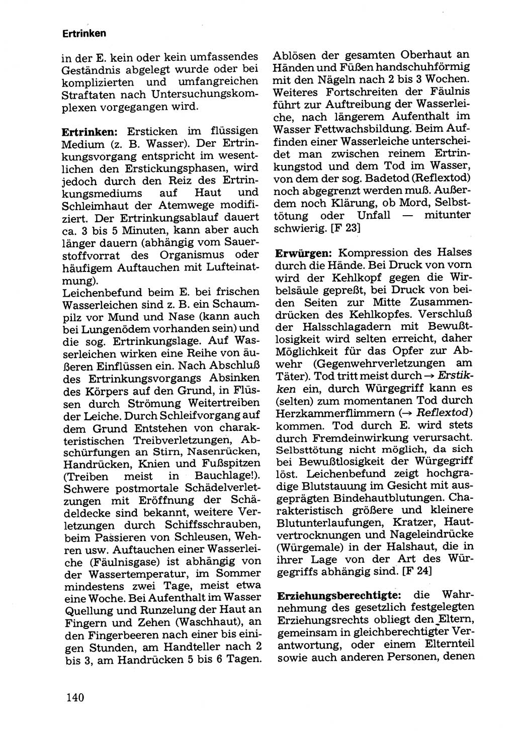Wörterbuch der sozialistischen Kriminalistik [Deutsche Demokratische Republik (DDR)] 1981, Seite 140 (Wb. soz. Krim. DDR 1981, S. 140)