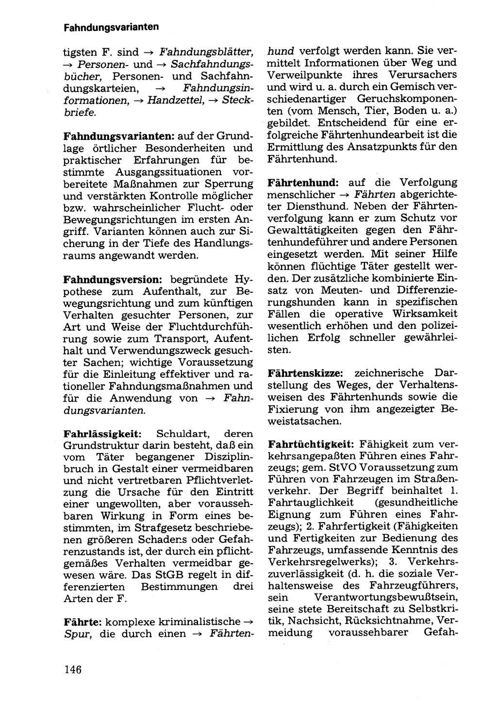Wörterbuch der sozialistischen Kriminalistik [Deutsche Demokratische Republik (DDR)] 1981, Seite 146 (Wb. soz. Krim. DDR 1981, S. 146)