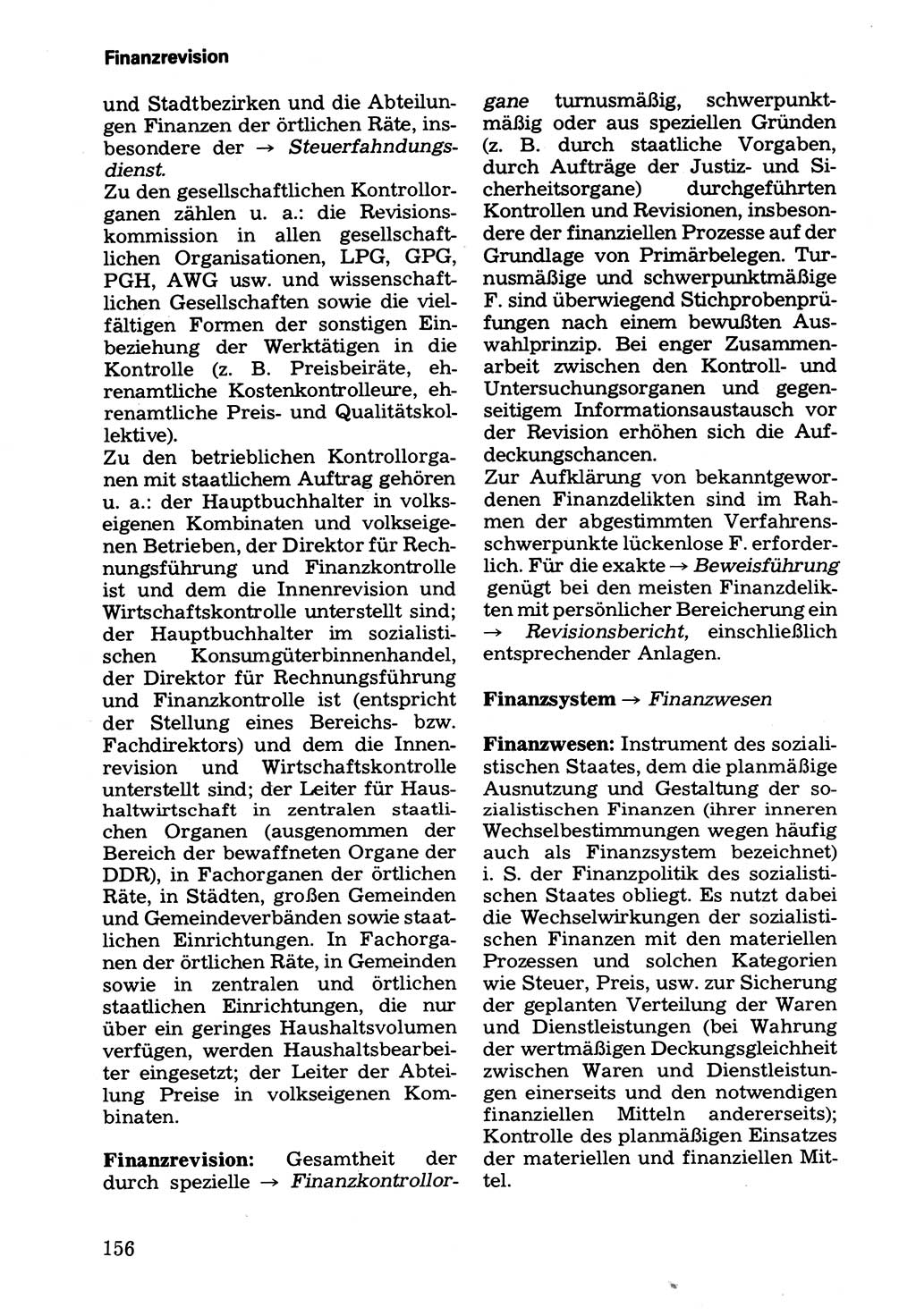 Wörterbuch der sozialistischen Kriminalistik [Deutsche Demokratische Republik (DDR)] 1981, Seite 156 (Wb. soz. Krim. DDR 1981, S. 156)