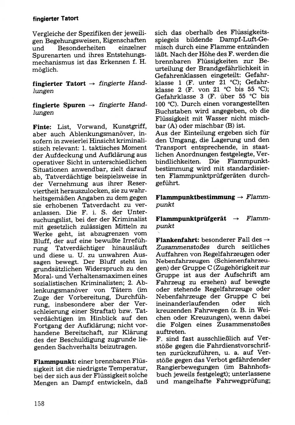Wörterbuch der sozialistischen Kriminalistik [Deutsche Demokratische Republik (DDR)] 1981, Seite 158 (Wb. soz. Krim. DDR 1981, S. 158)