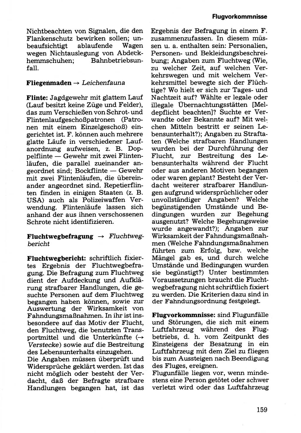 Wörterbuch der sozialistischen Kriminalistik [Deutsche Demokratische Republik (DDR)] 1981, Seite 159 (Wb. soz. Krim. DDR 1981, S. 159)
