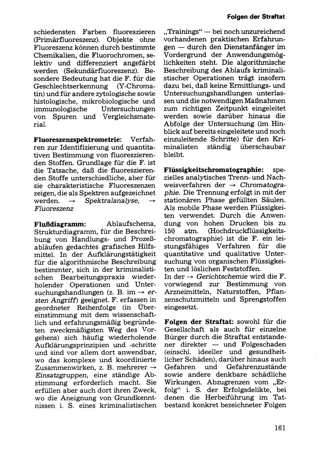 Wörterbuch der sozialistischen Kriminalistik [Deutsche Demokratische Republik (DDR)] 1981, Seite 161 (Wb. soz. Krim. DDR 1981, S. 161)