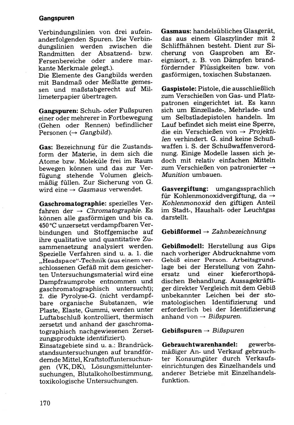 Wörterbuch der sozialistischen Kriminalistik [Deutsche Demokratische Republik (DDR)] 1981, Seite 170 (Wb. soz. Krim. DDR 1981, S. 170)