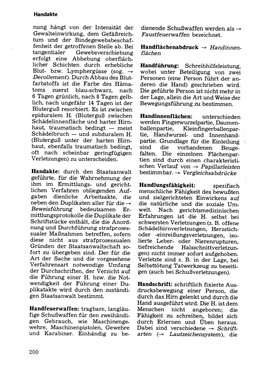 Wörterbuch der sozialistischen Kriminalistik [Deutsche Demokratische Republik (DDR)] 1981, Seite 200 (Wb. soz. Krim. DDR 1981, S. 200)