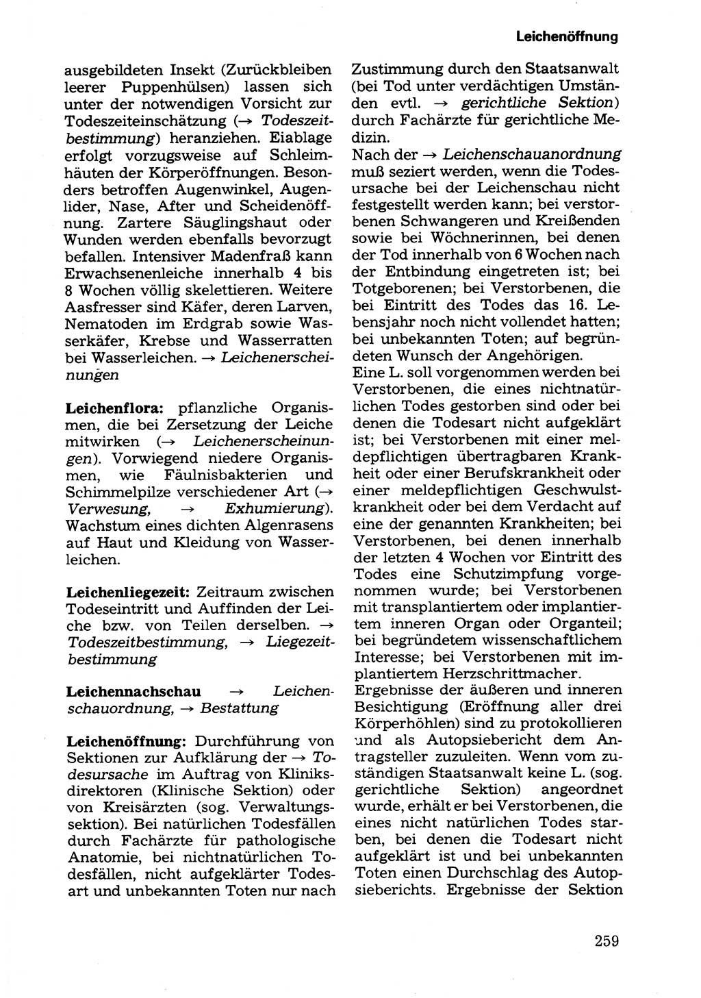 Wörterbuch der sozialistischen Kriminalistik [Deutsche Demokratische Republik (DDR)] 1981, Seite 259 (Wb. soz. Krim. DDR 1981, S. 259)