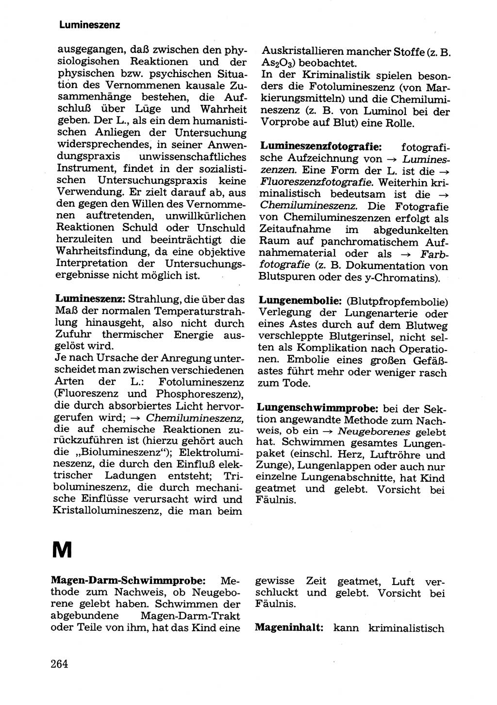 Wörterbuch der sozialistischen Kriminalistik [Deutsche Demokratische Republik (DDR)] 1981, Seite 264 (Wb. soz. Krim. DDR 1981, S. 264)