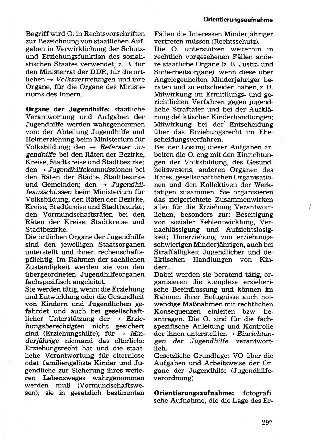 Wörterbuch der sozialistischen Kriminalistik [Deutsche Demokratische Republik (DDR)] 1981, Seite 297 (Wb. soz. Krim. DDR 1981, S. 297)