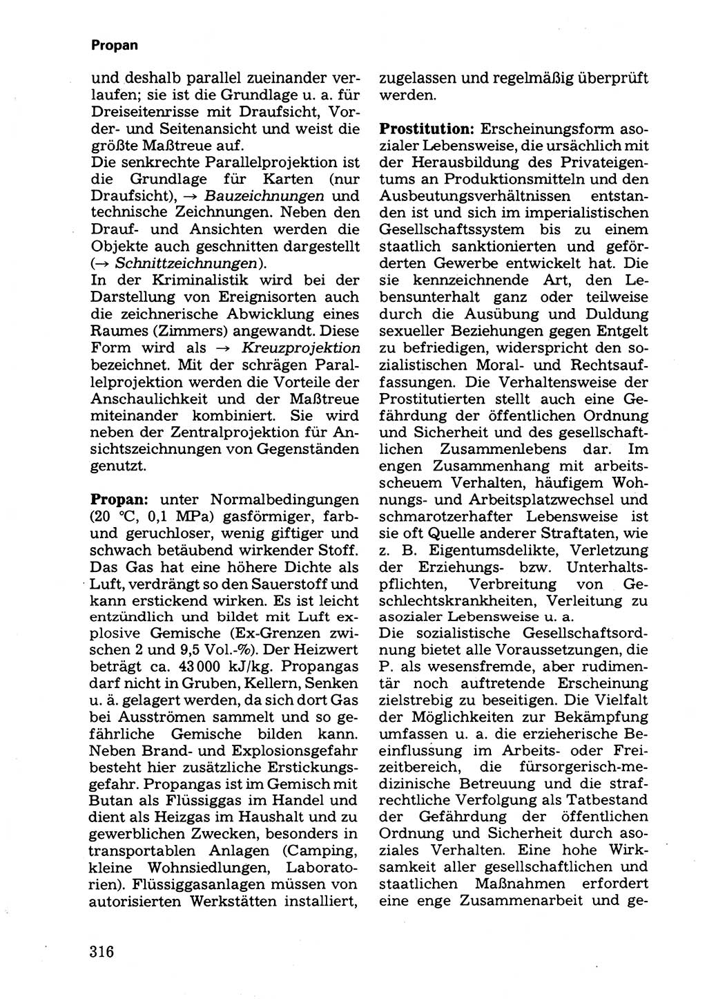 Wörterbuch der sozialistischen Kriminalistik [Deutsche Demokratische Republik (DDR)] 1981, Seite 316 (Wb. soz. Krim. DDR 1981, S. 316)