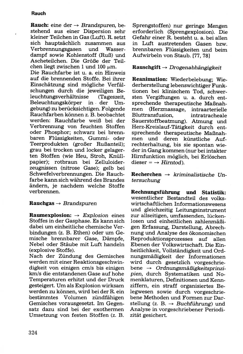 Wörterbuch der sozialistischen Kriminalistik [Deutsche Demokratische Republik (DDR)] 1981, Seite 324 (Wb. soz. Krim. DDR 1981, S. 324)