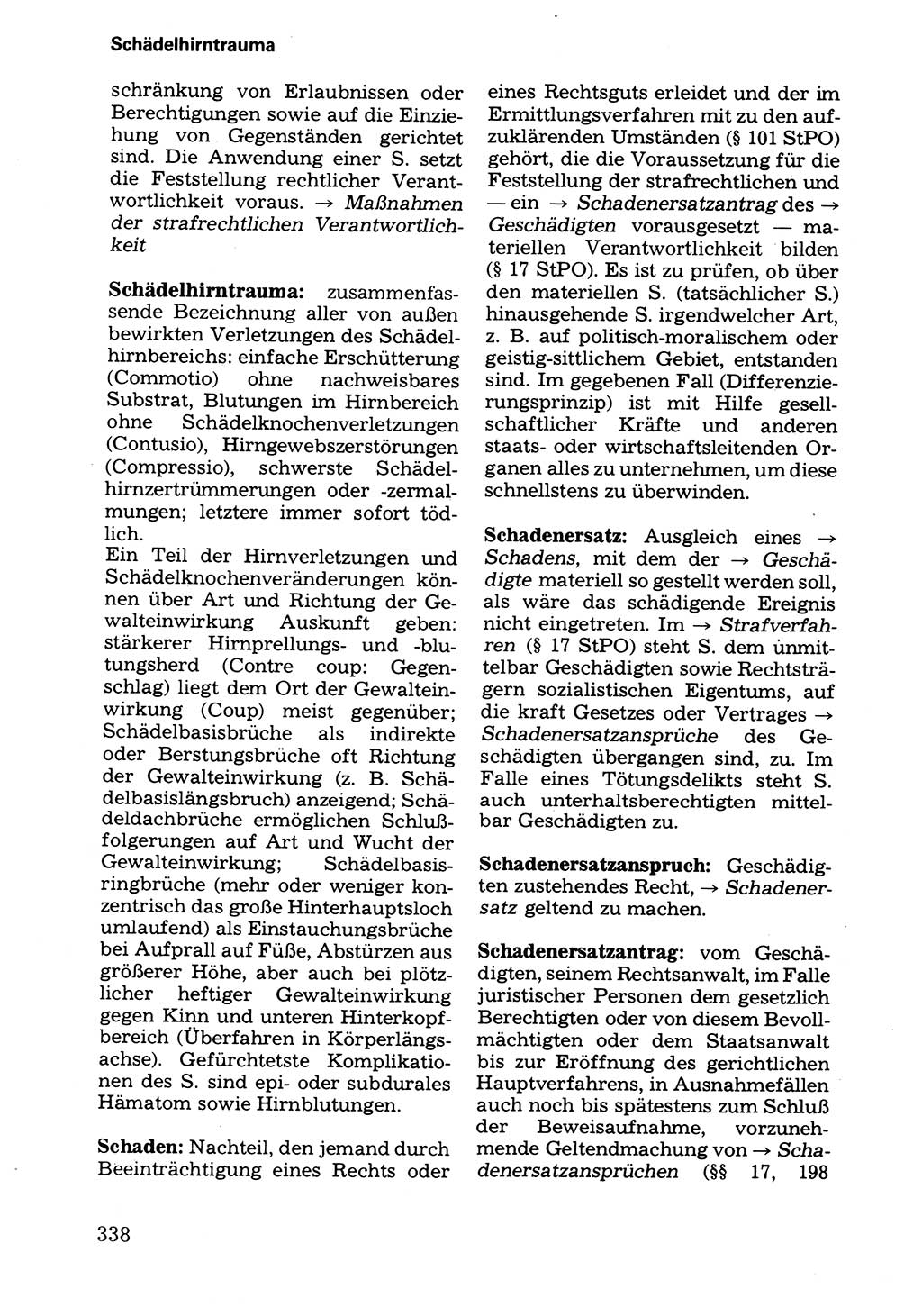 Wörterbuch der sozialistischen Kriminalistik [Deutsche Demokratische Republik (DDR)] 1981, Seite 338 (Wb. soz. Krim. DDR 1981, S. 338)