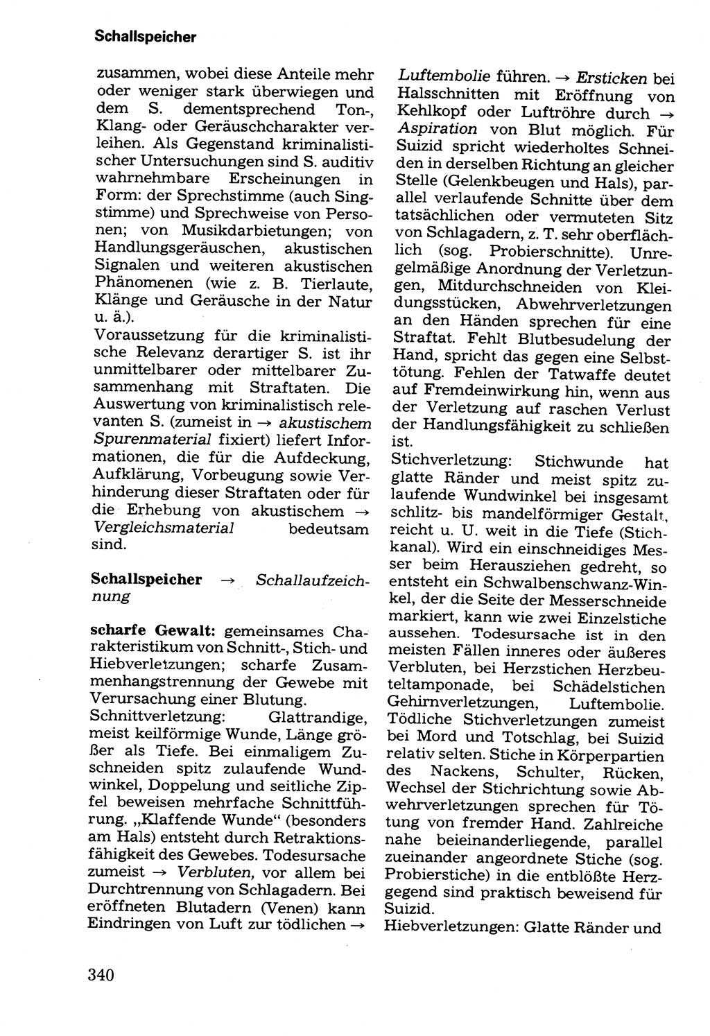 Wörterbuch der sozialistischen Kriminalistik [Deutsche Demokratische Republik (DDR)] 1981, Seite 340 (Wb. soz. Krim. DDR 1981, S. 340)