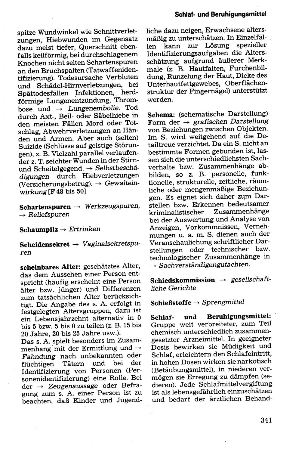 Wörterbuch der sozialistischen Kriminalistik [Deutsche Demokratische Republik (DDR)] 1981, Seite 341 (Wb. soz. Krim. DDR 1981, S. 341)