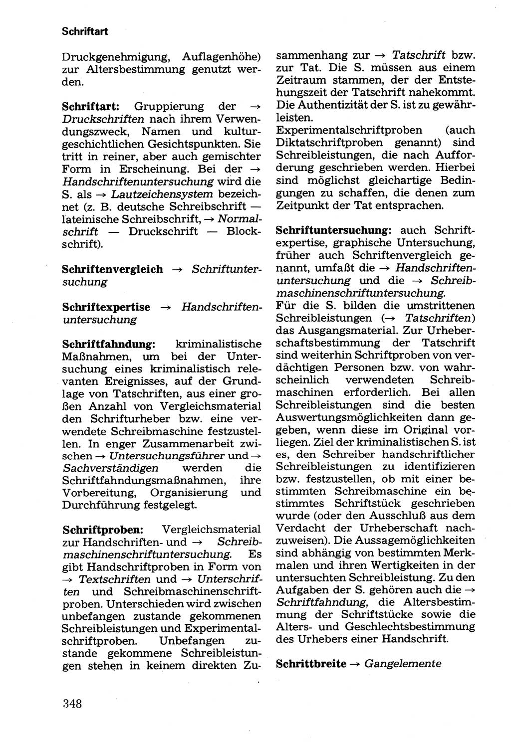 Wörterbuch der sozialistischen Kriminalistik [Deutsche Demokratische Republik (DDR)] 1981, Seite 348 (Wb. soz. Krim. DDR 1981, S. 348)