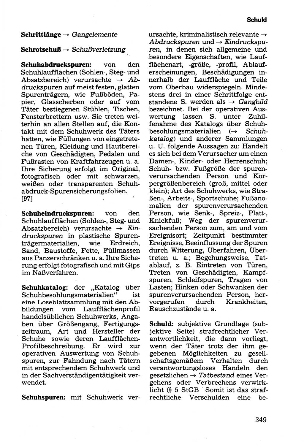 Wörterbuch der sozialistischen Kriminalistik [Deutsche Demokratische Republik (DDR)] 1981, Seite 349 (Wb. soz. Krim. DDR 1981, S. 349)