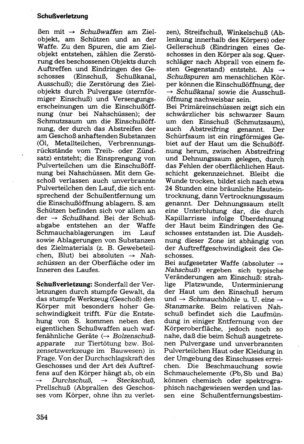 Wörterbuch der sozialistischen Kriminalistik [Deutsche Demokratische Republik (DDR)] 1981, Seite 354 (Wb. soz. Krim. DDR 1981, S. 354)