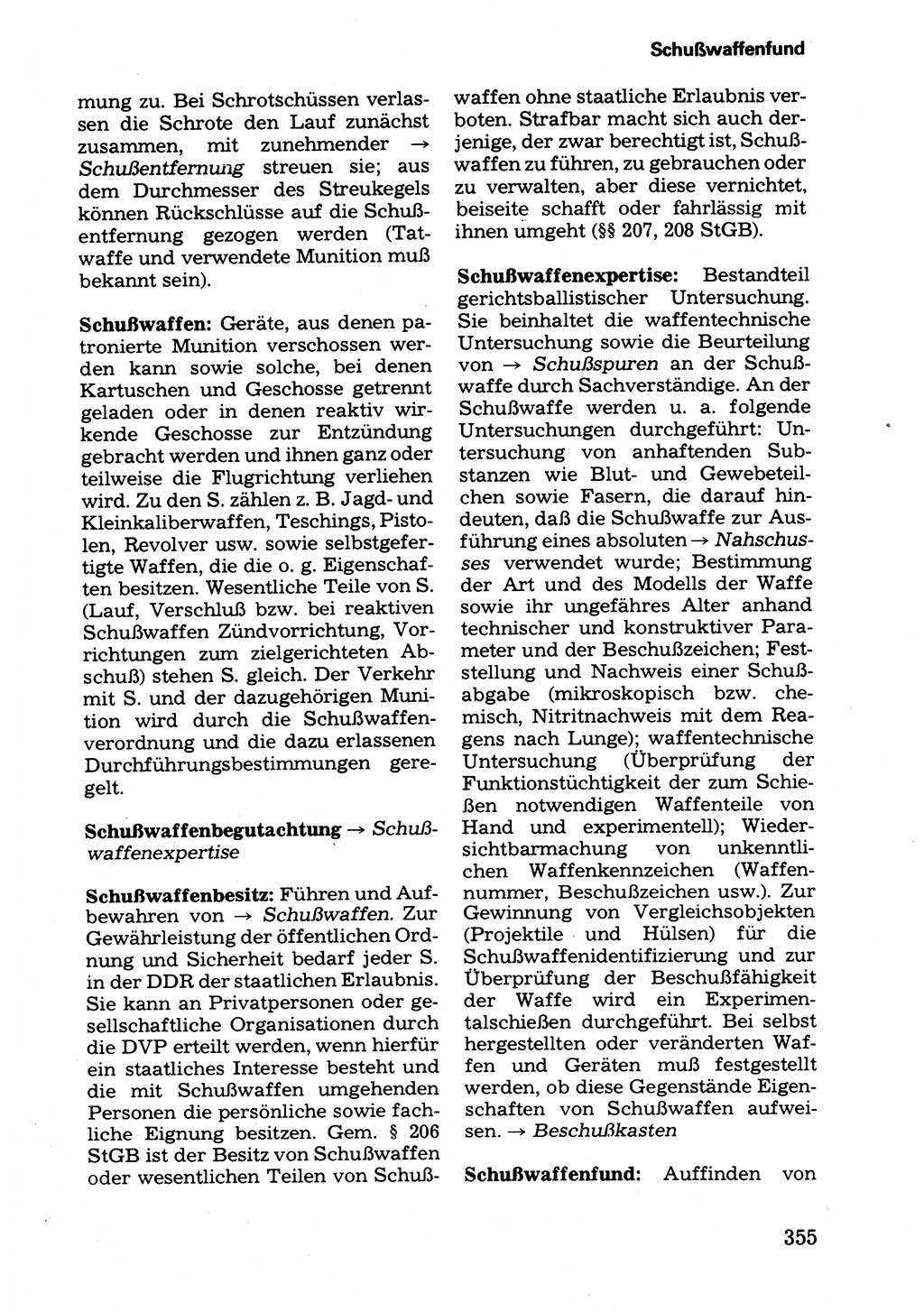 Wörterbuch der sozialistischen Kriminalistik [Deutsche Demokratische Republik (DDR)] 1981, Seite 355 (Wb. soz. Krim. DDR 1981, S. 355)