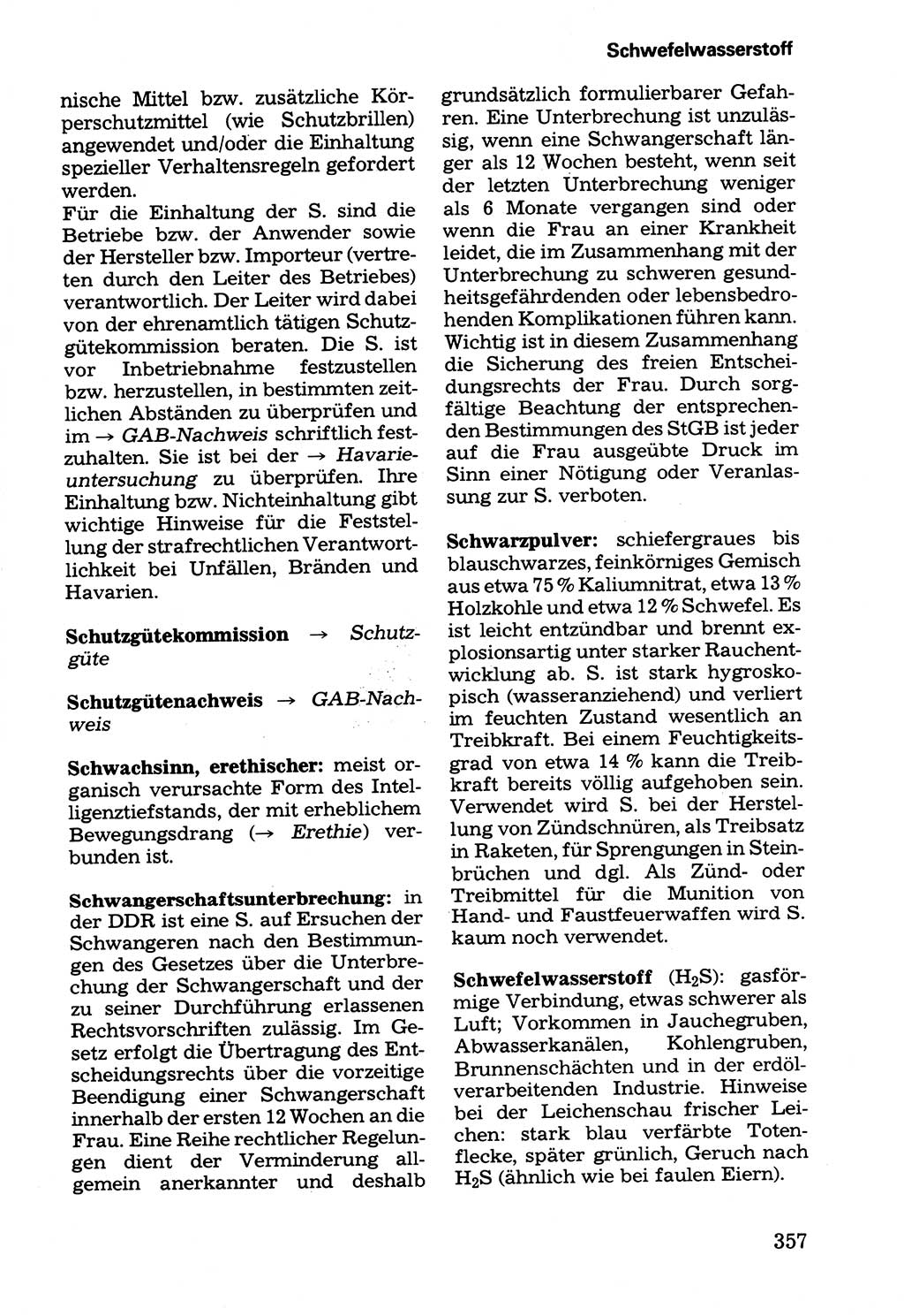 Wörterbuch der sozialistischen Kriminalistik [Deutsche Demokratische Republik (DDR)] 1981, Seite 357 (Wb. soz. Krim. DDR 1981, S. 357)