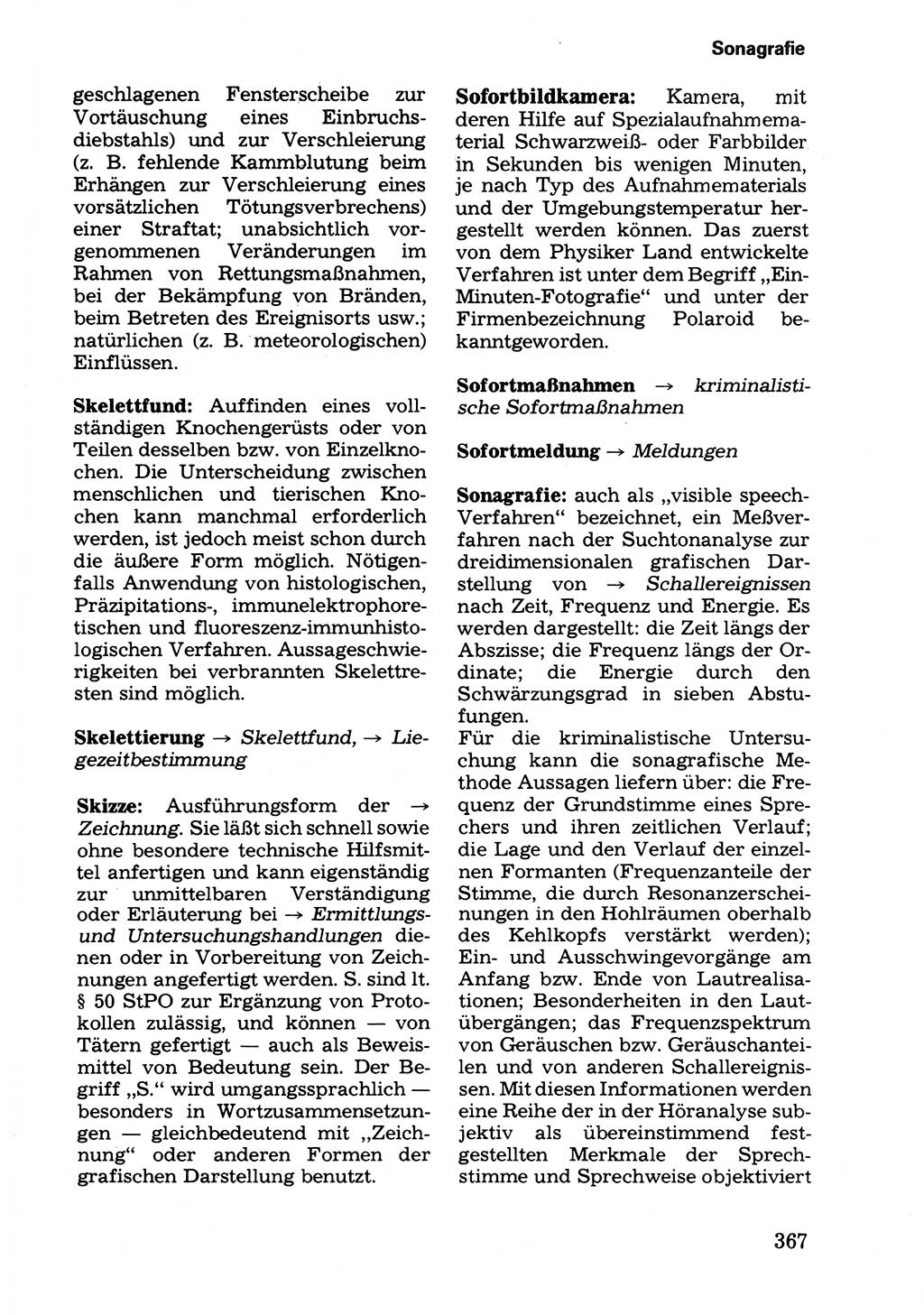 Wörterbuch der sozialistischen Kriminalistik [Deutsche Demokratische Republik (DDR)] 1981, Seite 367 (Wb. soz. Krim. DDR 1981, S. 367)