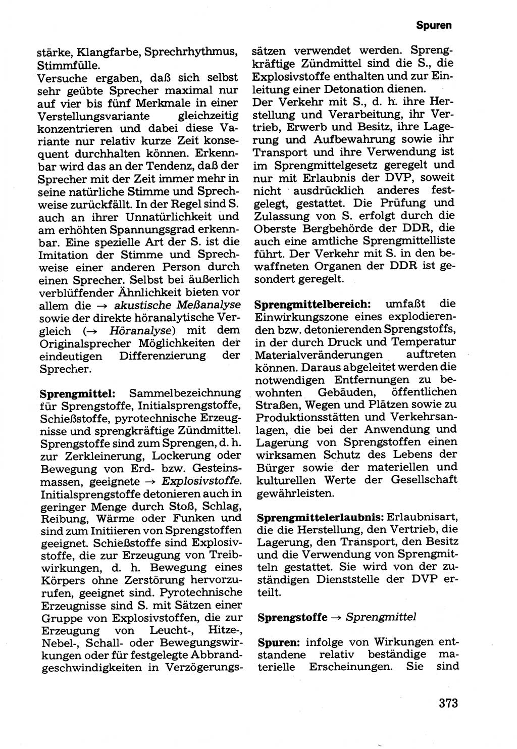 Wörterbuch der sozialistischen Kriminalistik [Deutsche Demokratische Republik (DDR)] 1981, Seite 373 (Wb. soz. Krim. DDR 1981, S. 373)