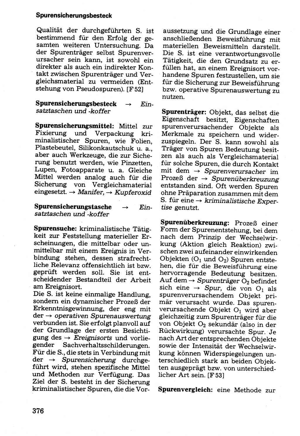 Wörterbuch der sozialistischen Kriminalistik [Deutsche Demokratische Republik (DDR)] 1981, Seite 376 (Wb. soz. Krim. DDR 1981, S. 376)