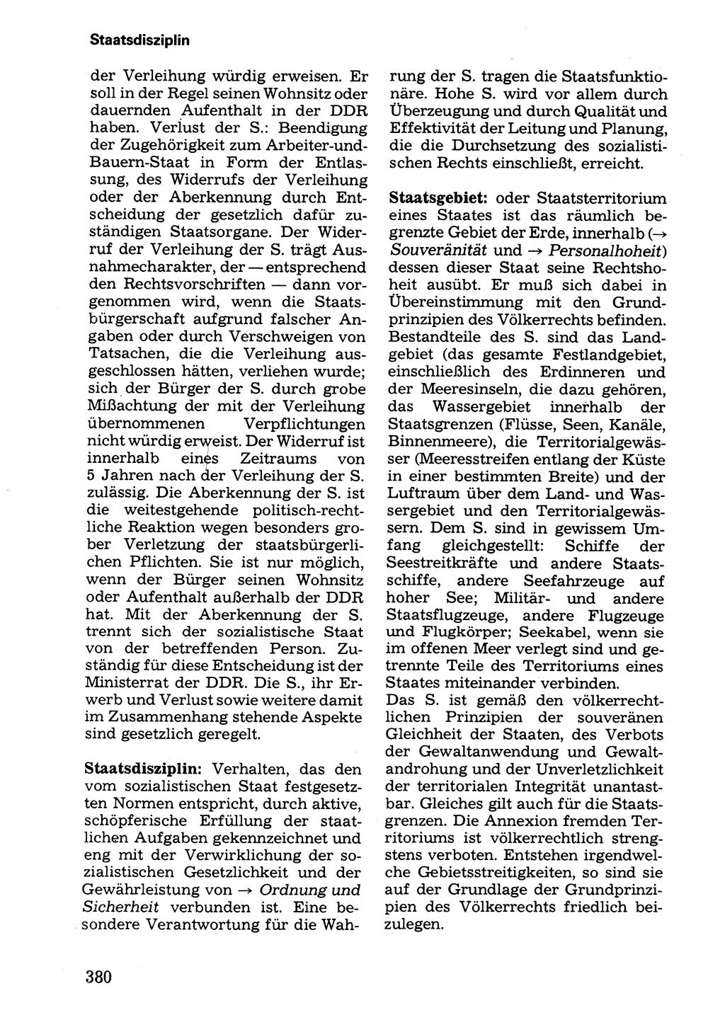 Wörterbuch der sozialistischen Kriminalistik [Deutsche Demokratische Republik (DDR)] 1981, Seite 380 (Wb. soz. Krim. DDR 1981, S. 380)