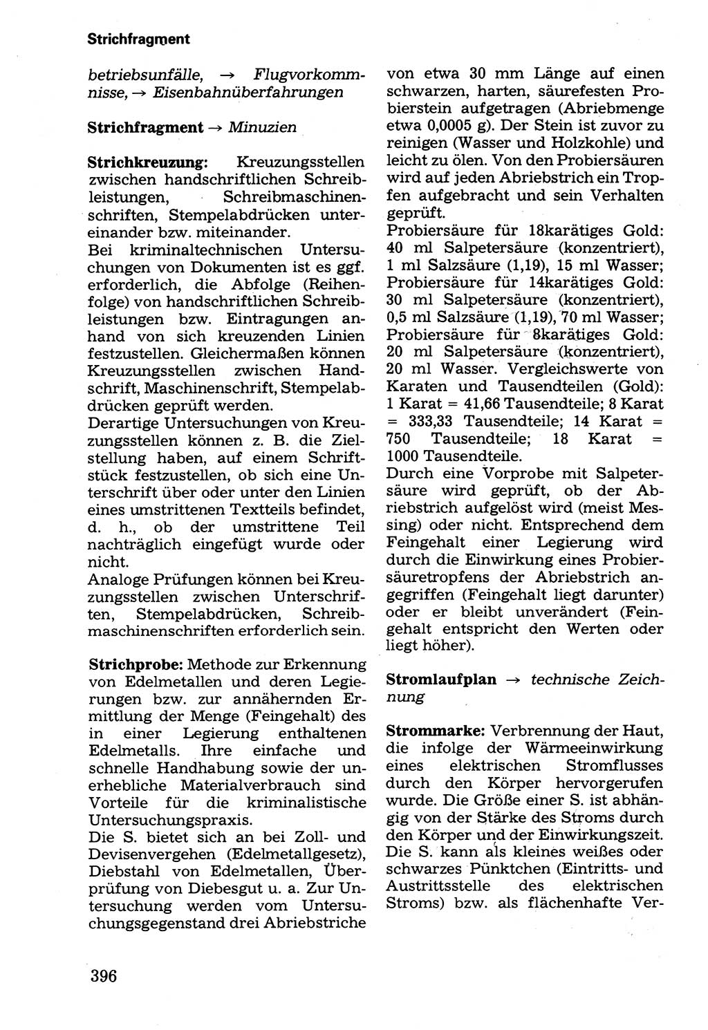 Wörterbuch der sozialistischen Kriminalistik [Deutsche Demokratische Republik (DDR)] 1981, Seite 396 (Wb. soz. Krim. DDR 1981, S. 396)