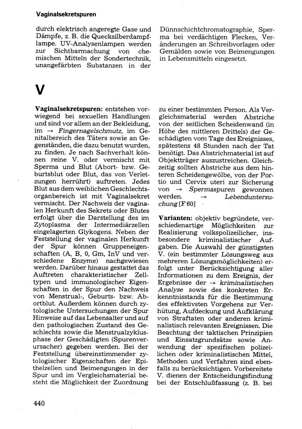 Wörterbuch der sozialistischen Kriminalistik [Deutsche Demokratische Republik (DDR)] 1981, Seite 440 (Wb. soz. Krim. DDR 1981, S. 440)