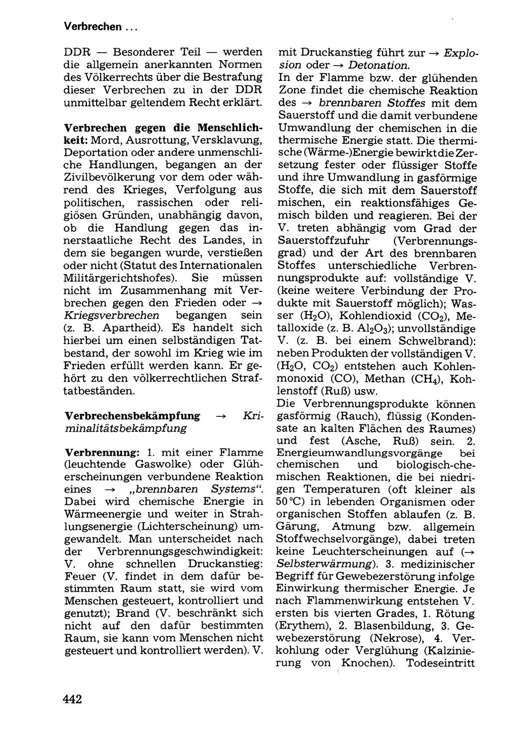 Wörterbuch der sozialistischen Kriminalistik [Deutsche Demokratische Republik (DDR)] 1981, Seite 442 (Wb. soz. Krim. DDR 1981, S. 442)