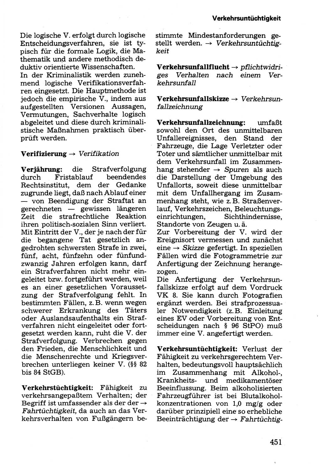 Wörterbuch der sozialistischen Kriminalistik [Deutsche Demokratische Republik (DDR)] 1981, Seite 451 (Wb. soz. Krim. DDR 1981, S. 451)