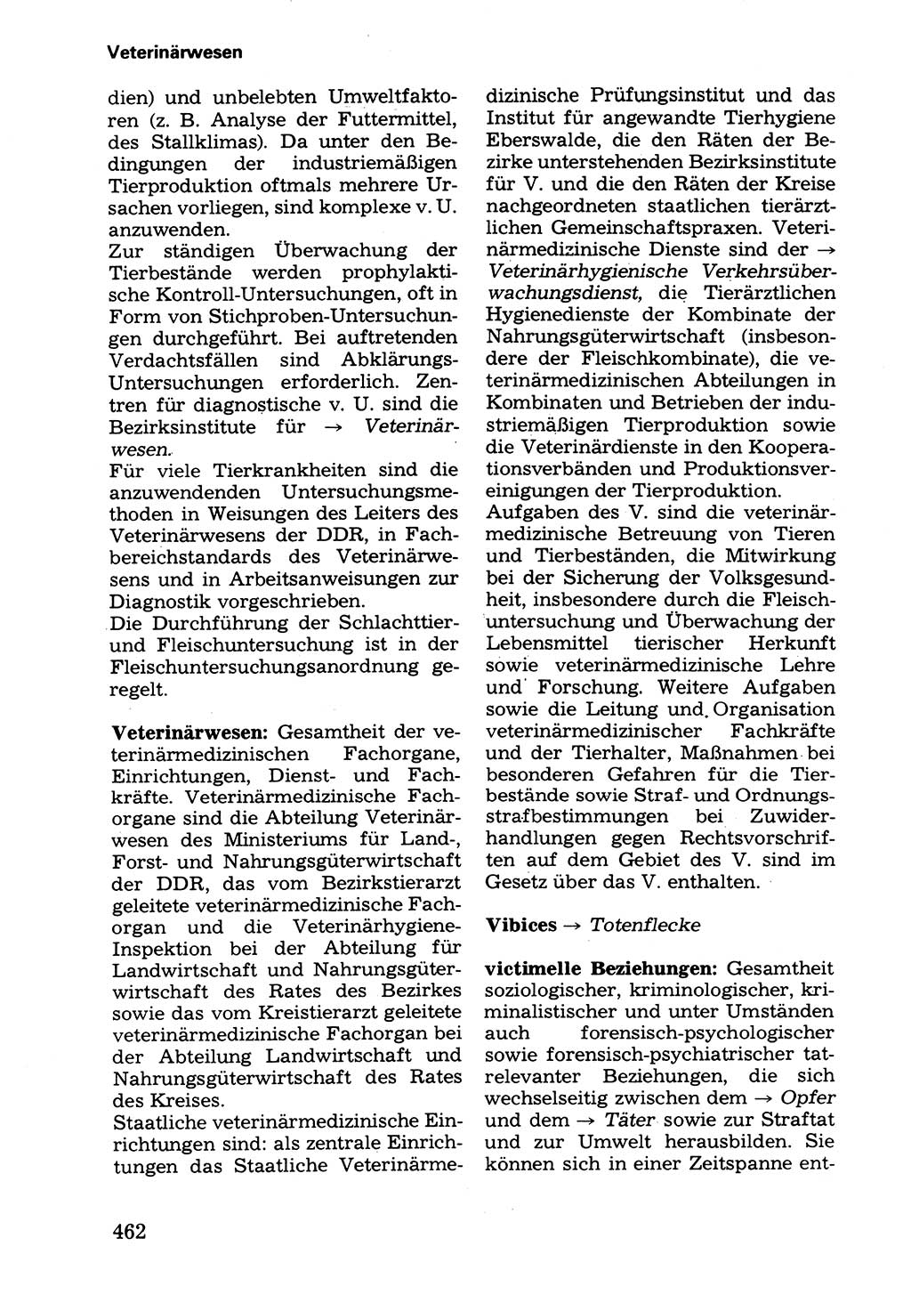 Wörterbuch der sozialistischen Kriminalistik [Deutsche Demokratische Republik (DDR)] 1981, Seite 462 (Wb. soz. Krim. DDR 1981, S. 462)