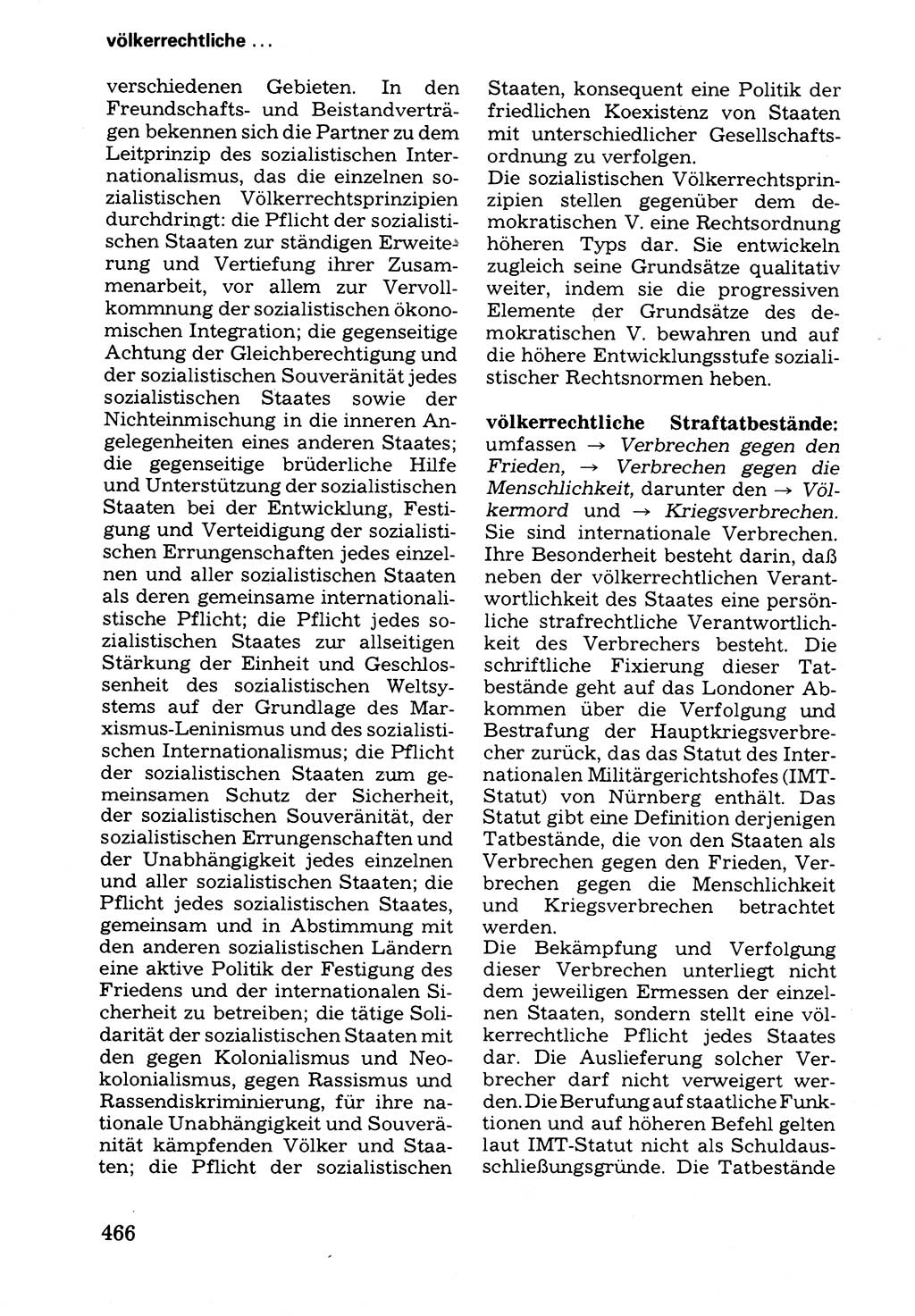 Wörterbuch der sozialistischen Kriminalistik [Deutsche Demokratische Republik (DDR)] 1981, Seite 466 (Wb. soz. Krim. DDR 1981, S. 466)