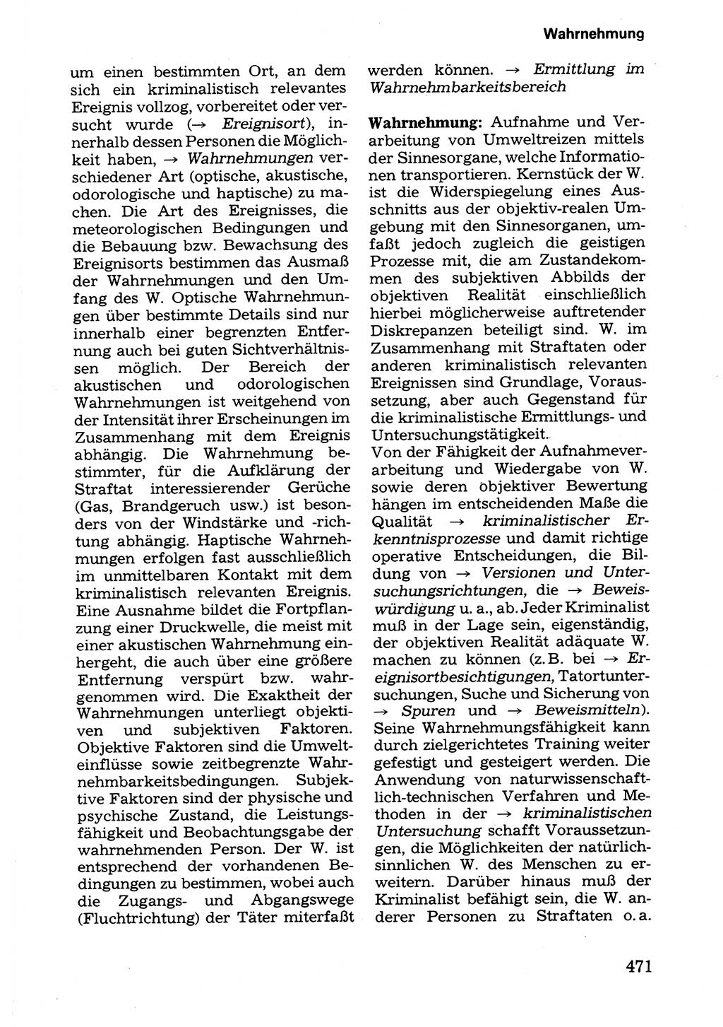 Wörterbuch der sozialistischen Kriminalistik [Deutsche Demokratische Republik (DDR)] 1981, Seite 471 (Wb. soz. Krim. DDR 1981, S. 471)