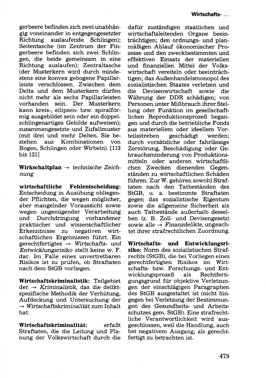 Wörterbuch der sozialistischen Kriminalistik [Deutsche Demokratische Republik (DDR)] 1981, Seite 479 (Wb. soz. Krim. DDR 1981, S. 479)