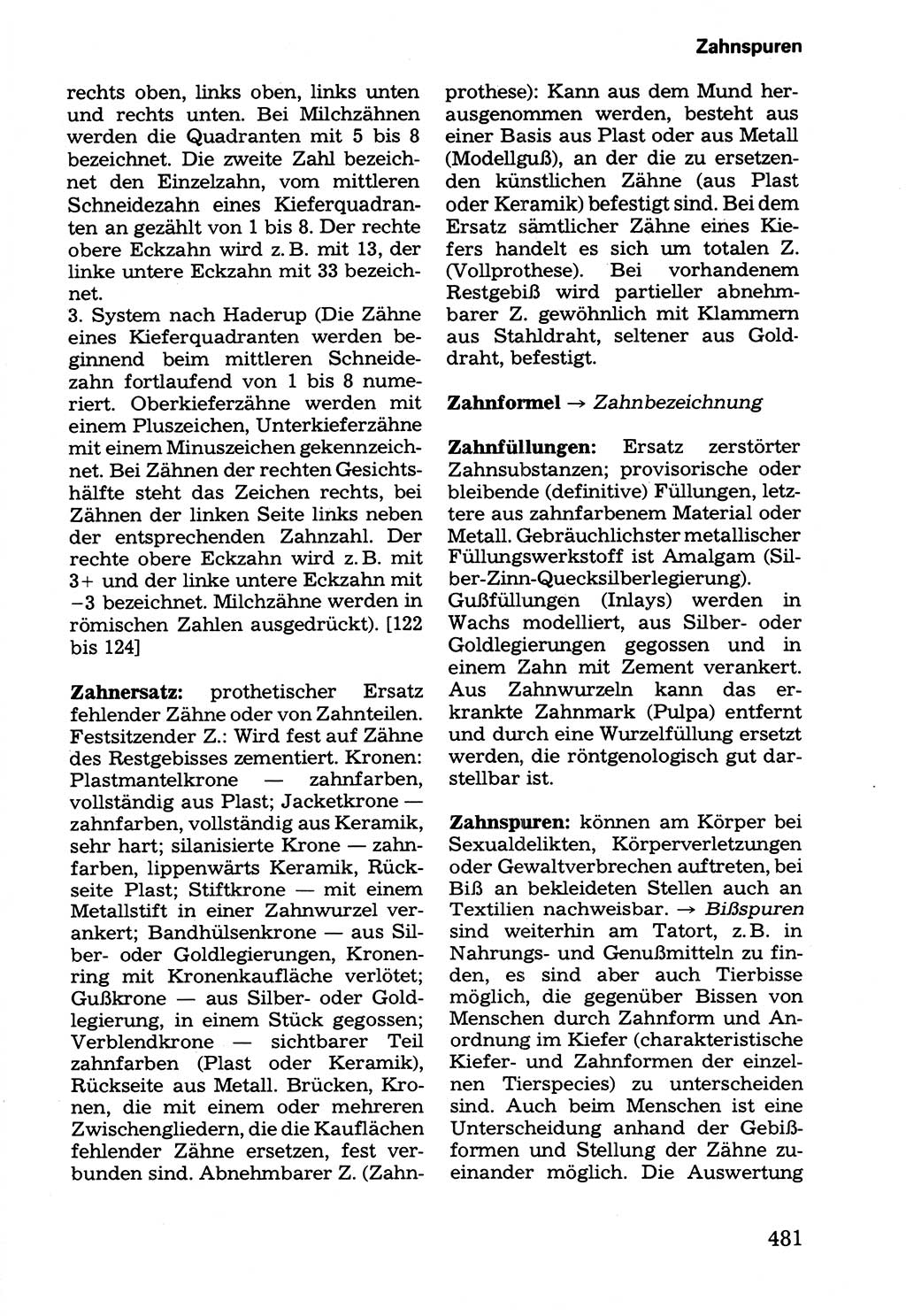 Wörterbuch der sozialistischen Kriminalistik [Deutsche Demokratische Republik (DDR)] 1981, Seite 481 (Wb. soz. Krim. DDR 1981, S. 481)