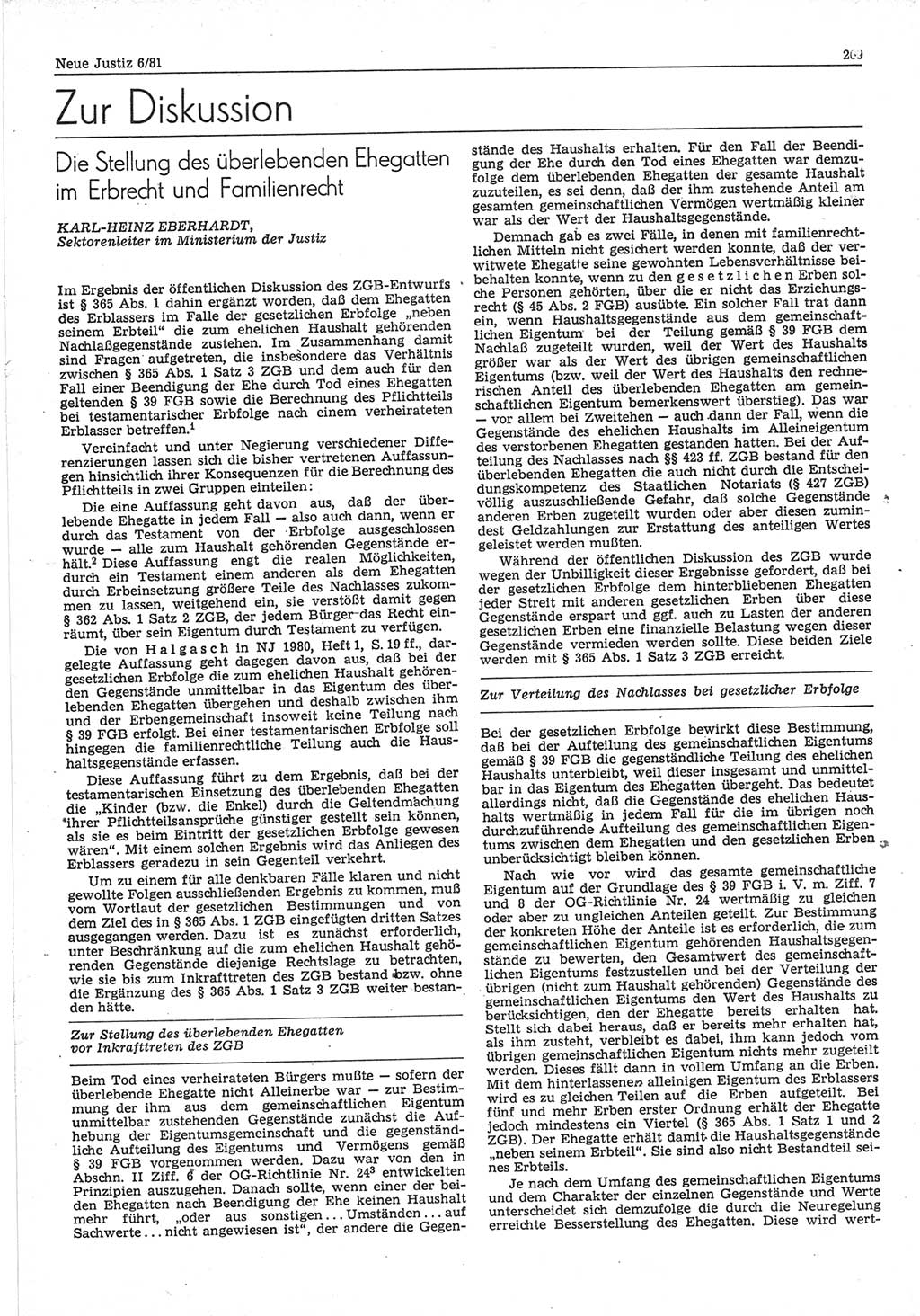 Neue Justiz (NJ), Zeitschrift für sozialistisches Recht und Gesetzlichkeit [Deutsche Demokratische Republik (DDR)], 35. Jahrgang 1981, Seite 269 (NJ DDR 1981, S. 269)