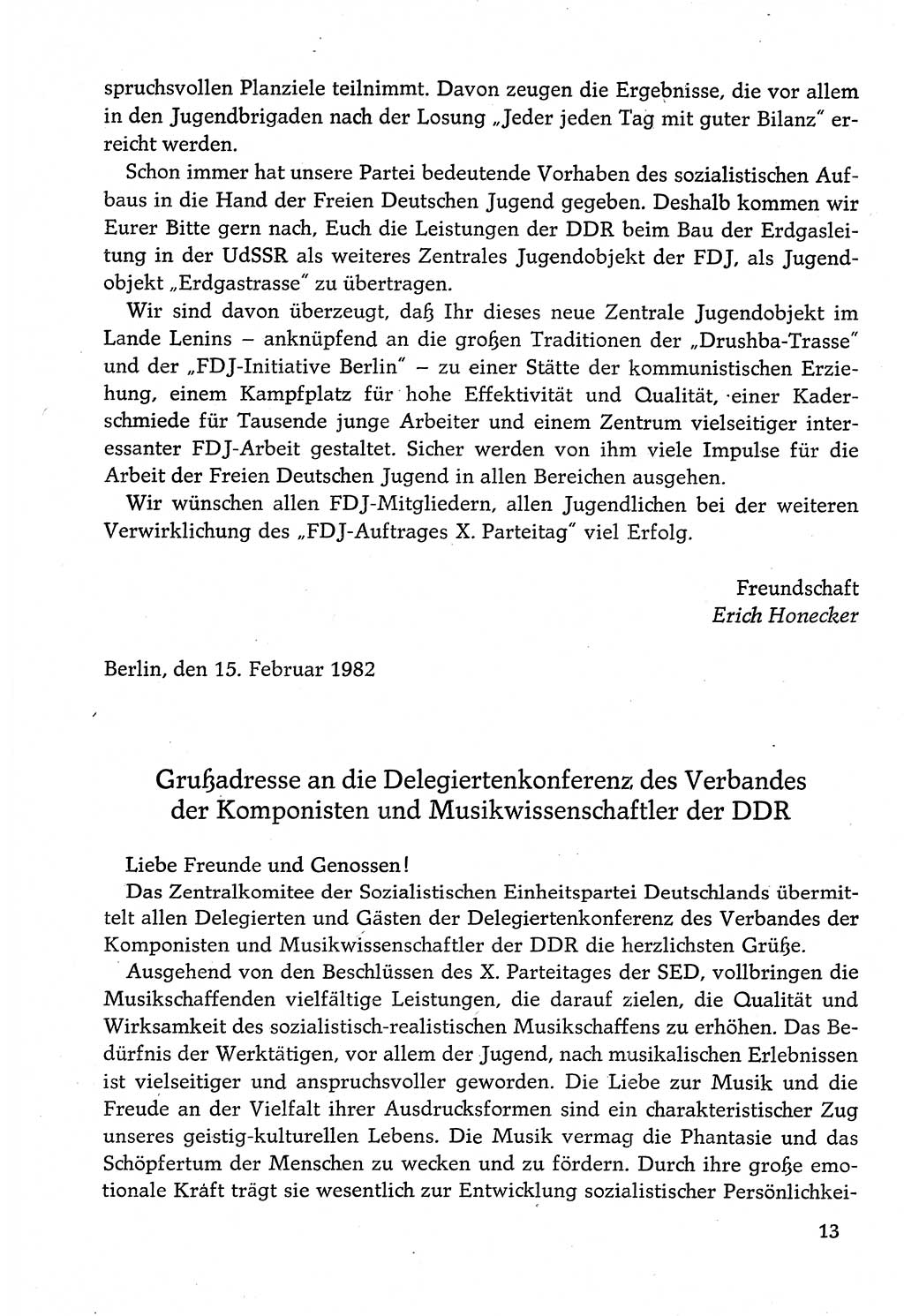 Dokumente der Sozialistischen Einheitspartei Deutschlands (SED) [Deutsche Demokratische Republik (DDR)] 1982-1983, Seite 13 (Dok. SED DDR 1982-1983, S. 13)