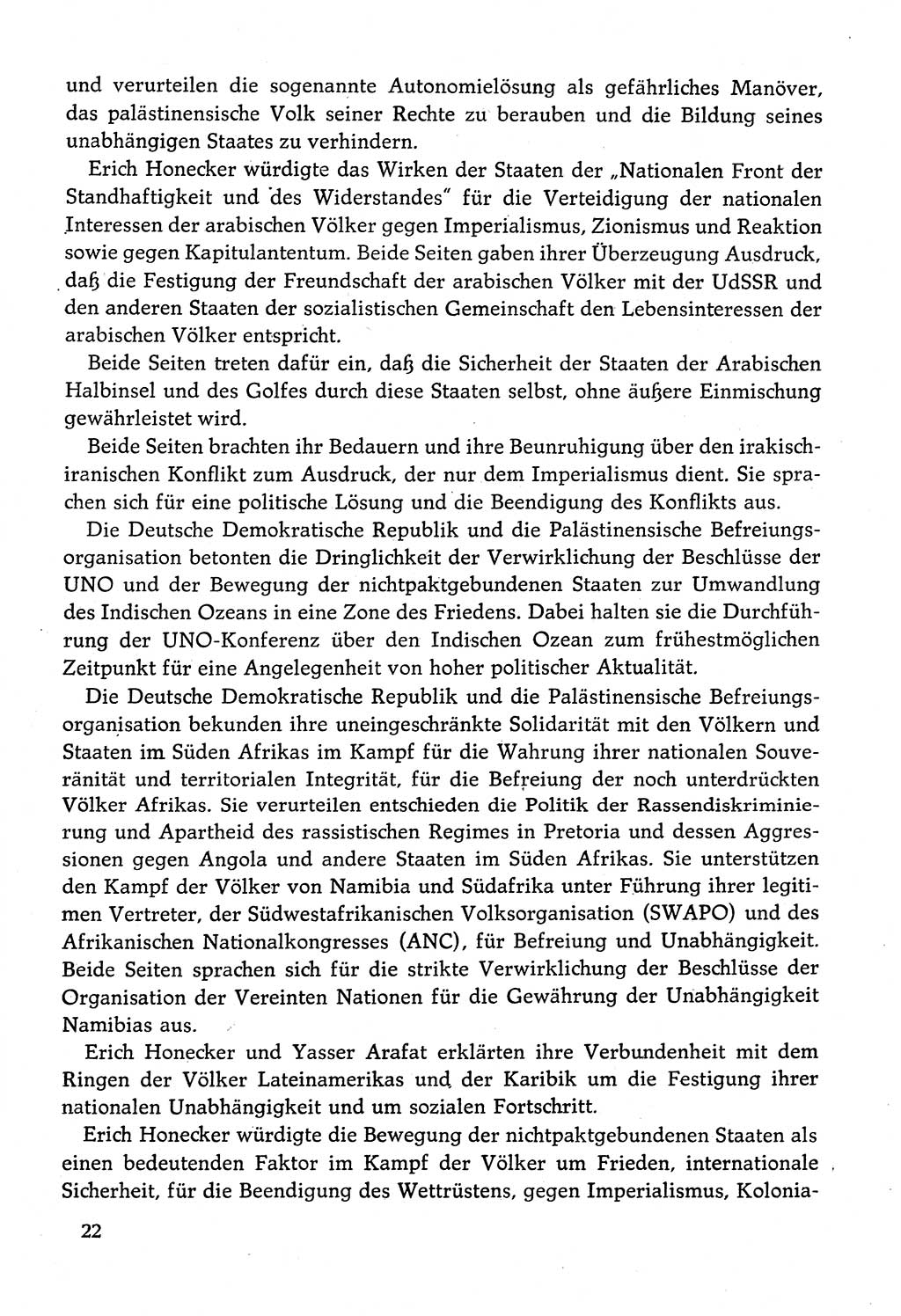 Dokumente der Sozialistischen Einheitspartei Deutschlands (SED) [Deutsche Demokratische Republik (DDR)] 1982-1983, Seite 22 (Dok. SED DDR 1982-1983, S. 22)