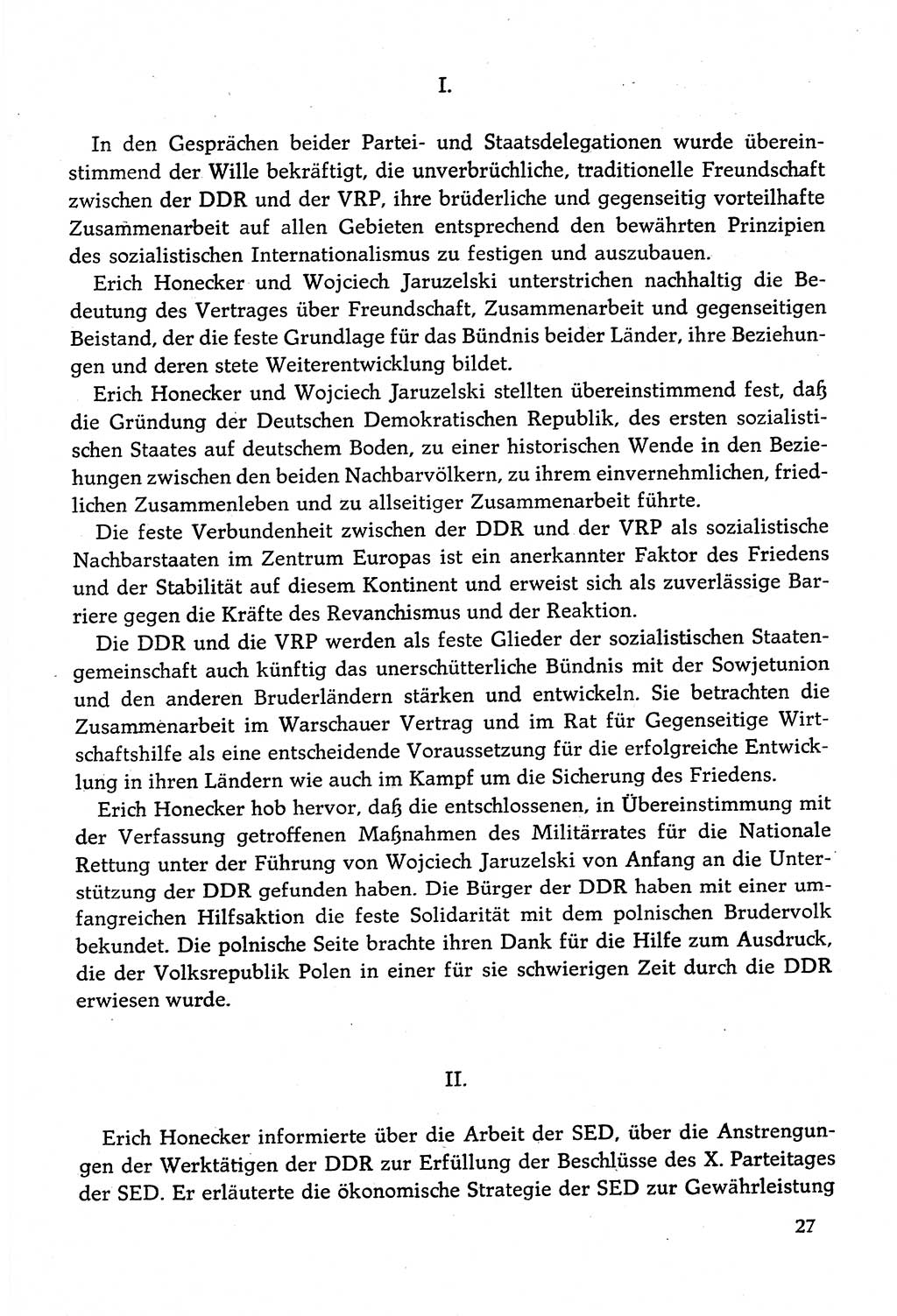 Dokumente der Sozialistischen Einheitspartei Deutschlands (SED) [Deutsche Demokratische Republik (DDR)] 1982-1983, Seite 27 (Dok. SED DDR 1982-1983, S. 27)