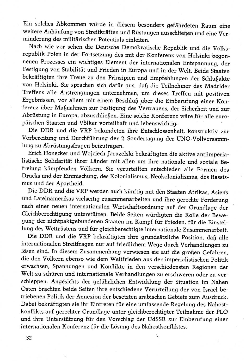 Dokumente der Sozialistischen Einheitspartei Deutschlands (SED) [Deutsche Demokratische Republik (DDR)] 1982-1983, Seite 32 (Dok. SED DDR 1982-1983, S. 32)