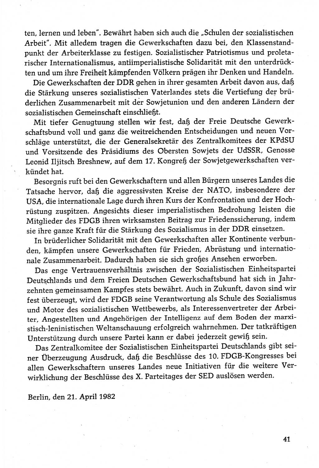 Dokumente der Sozialistischen Einheitspartei Deutschlands (SED) [Deutsche Demokratische Republik (DDR)] 1982-1983, Seite 41 (Dok. SED DDR 1982-1983, S. 41)