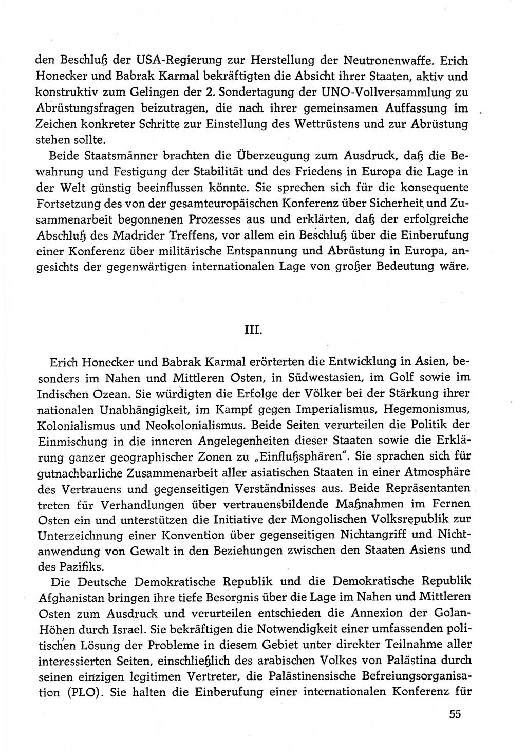 Dokumente der Sozialistischen Einheitspartei Deutschlands (SED) [Deutsche Demokratische Republik (DDR)] 1982-1983, Seite 55 (Dok. SED DDR 1982-1983, S. 55)